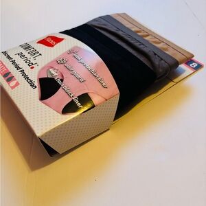 Hanes : Black Gray & Tan Padded Perfect Underwear Free Bleeding Eco Friendly S 8